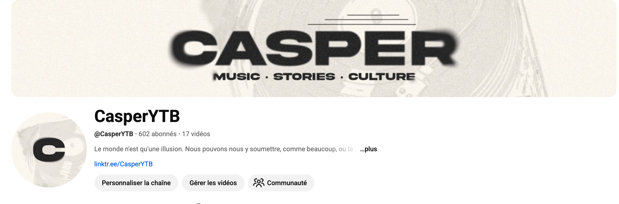 Chaîne YouTube CasperYTB